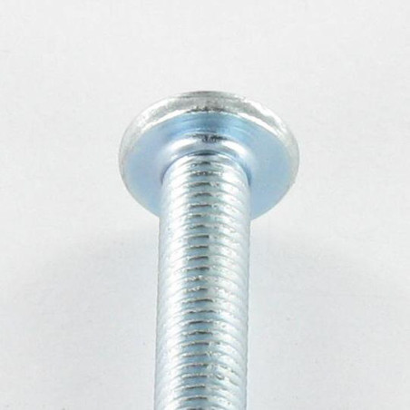1 x Vis métaux Tête Bombée Large Pozi N°3 / Fendue M6X80 Acier zingué