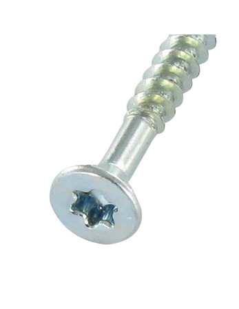 Vis Médium Tête fraisée Cranté TORX T20 4X35 Filetée sur 24 Acier zingué