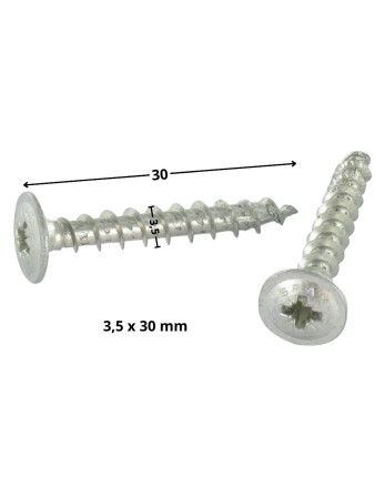 Vis Spax Tête plate Pozi 3.5X30 WIROX
