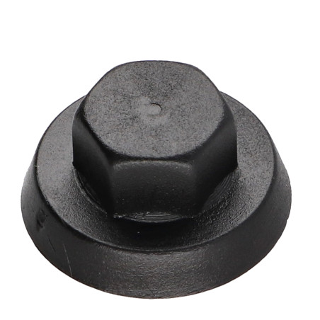 1 x Capuchon Tête hexagonale TH Polyéthylène RAL9005 noir foncé pour vis autoperceuse ou tole de diam 4.8-5.5