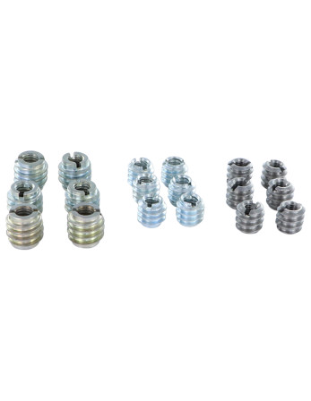 Lot de 18 Insert Fendue Acier brut M6 M7 M8