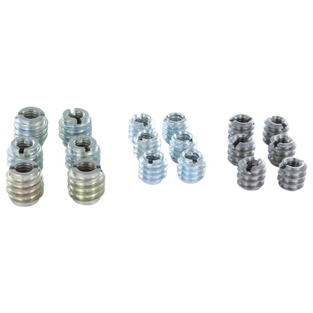 1 x Lot de 18 Insert Fendue Acier brut M6 M7 M8