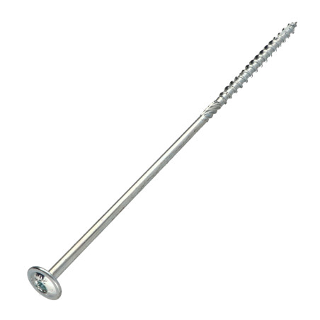 1 x Vis bois TEKOR Tête disque TORX T30 Pointe antifendage type 17 6X240 Filetage partiel Acier zingué