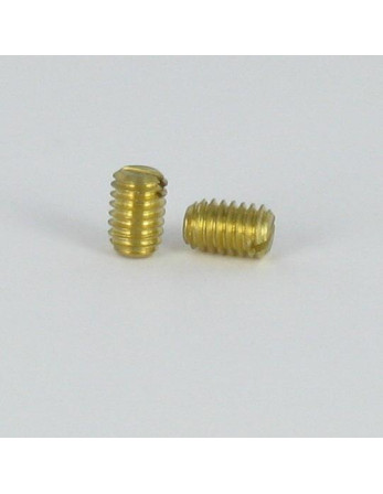 Vis métaux Laiton Sans tête Fendue Bout plat M6X6