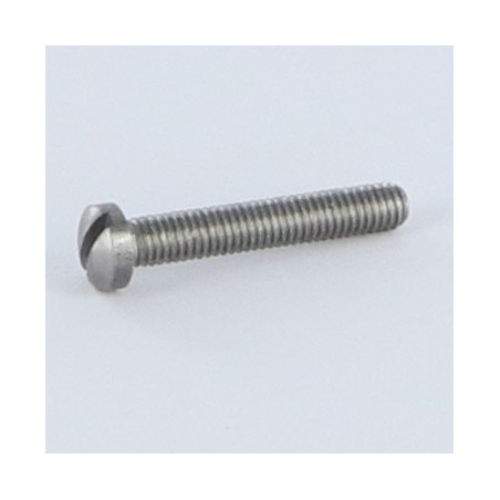 1 x Vis métaux tête cylindrique bombée large Fendue M3X4 Acier brut microvis