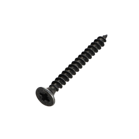 1 x VBA Vis bois agglo Premium Tête fraisée Pozi N°2 4.5X45 Acier zingué noir