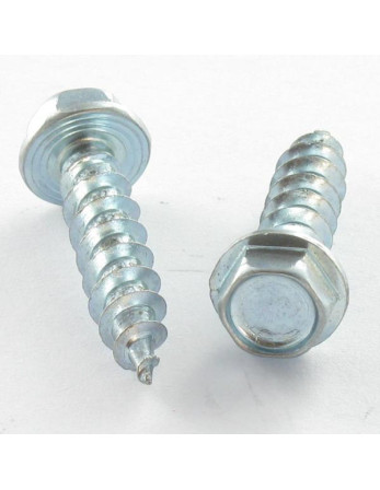 VBA Vis bois agglo Tête hexagonale TH Embase collerette 6X25 Acier zingué