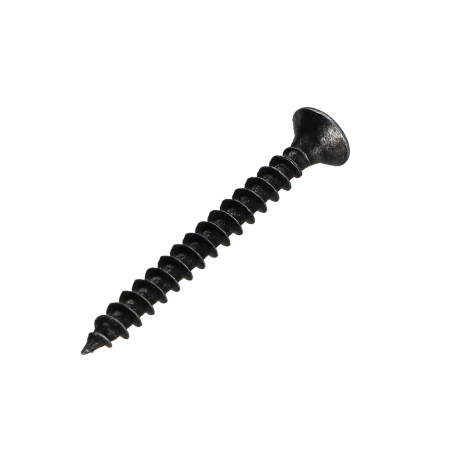 1 x VBA Vis bois agglo Premium Tête fraisée Pozi N°2 4.5X45 Acier zingué noir