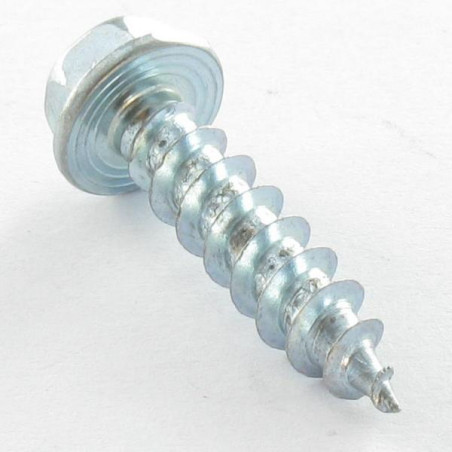 1 x VBA Vis bois agglo Tête hexagonale TH Embase collerette 6X25 Acier zingué