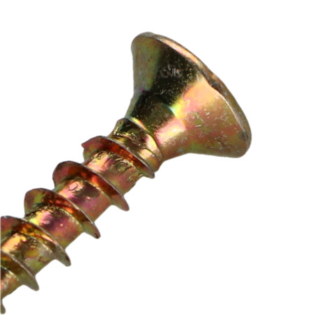 1 x VBA Vis bois agglo Tête fraisée Pozi N°3 6X25 Filetage total Bichromaté