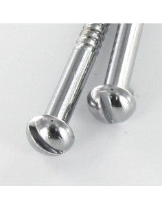 Vis bois Laiton chrome Tête ronde TR Fendue 3.5X25 2