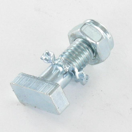 1 x Vis métaux PARALLE M5X15+ECR FR+RD. à dentures extérieures AZ Acier zingué MON