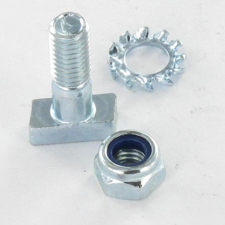 1 x Vis métaux PARALLE M5X15+ECR FR+RD. à dentures extérieures AZ Acier zingué MON