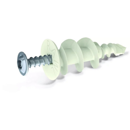1 x Cheville Nylon Vis autoperceuse RAWLPLUG 14X32 Avec Vis Acier zingué