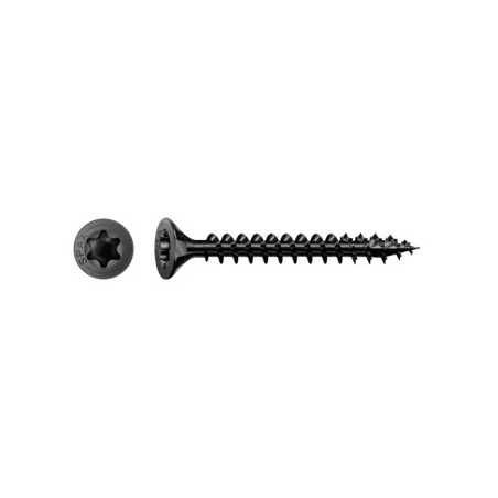 1 x Spax Vis bois Tête fraisée TORX T20 4X50 Filetée sur 45 Acier zingué noir