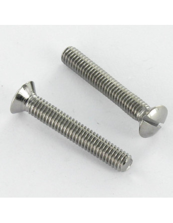 Vis métaux Laiton chrome Tête fraisée bombée TFB Fendue M4X16