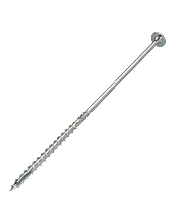 Vis bois TEKOR Tête disque TORX T40 Pointe antifendage type 17 8X280 Filetage partiel Acier zingué