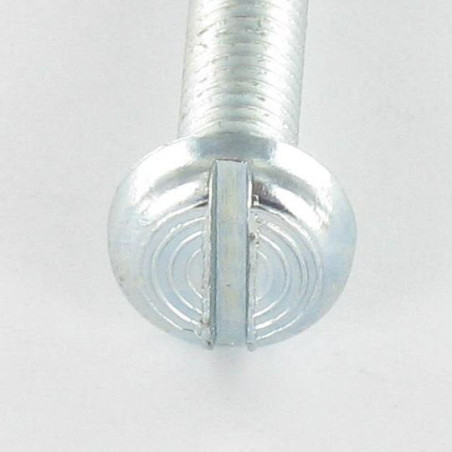 1 x Vis métaux Tête cylindrique large TCL Fendue M2.5X6 Acier zingué microvis