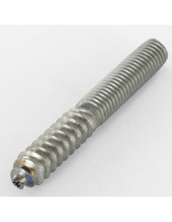 Vis mixte pour pied de lit 10X74 33 Mm fileté bois 4 Mm partie lisse 37 Mm fileté métaux Acier brut