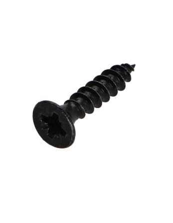 VBA Vis bois agglo Tête fraisée Pozi N°2 4.5X25 Filetage total Acier zingué noir