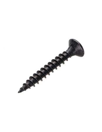 VBA Vis bois agglo Tête fraisée Pozi N°2 4.5X25 Filetage total Acier zingué noir