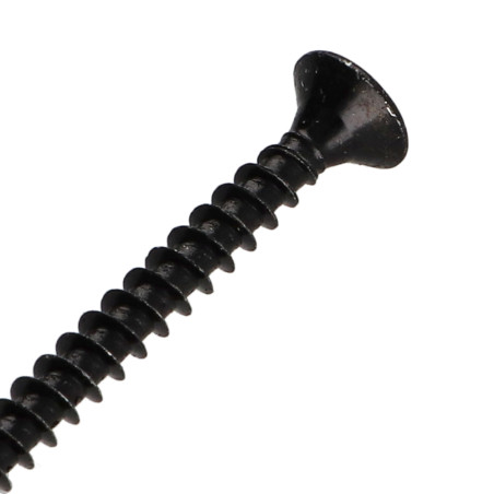 VBA Vis bois agglo Tête fraisée Pozi N°2 5X60 Filetage total Acier zingué noir