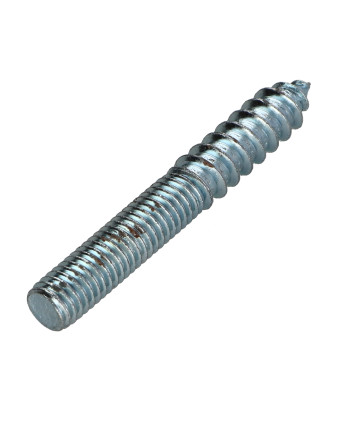 Vis mixte pour pied de lit 8X60 30 Mm fileté bois 30 Mm fileté métaux Acier zingué