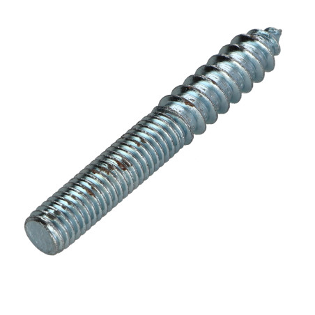 1 x Vis mixte pour pied de lit 8X60 30 Mm fileté bois 30 Mm fileté métaux Acier zingué