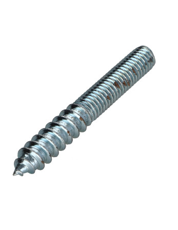 Vis mixte pour pied de lit 8X60 30 Mm fileté bois 30 Mm fileté métaux Acier zingué