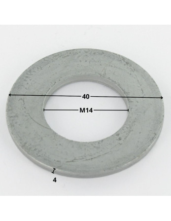 Rondelle Plate Charpente 14X40X4 Forte tenue à la corrosion Acier galvanisé à chaud Sachet