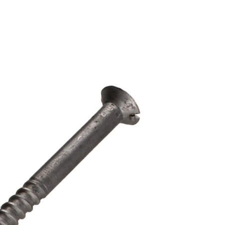1 x Vis bois Tête fraisée Fendue Percée et taraudée 6X80 Acier brut