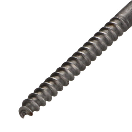 1 x Vis bois Tête fraisée Fendue Percée et taraudée 6X80 Acier brut