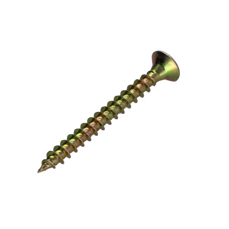 1 x VBA Vis bois agglo Premium Tête fraisée Pozi N°2 4.5X45 Bichromaté
