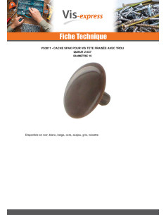 Cache vis Spax nylon noir Diamètre de tête: 15 QUEU2.5X7 2