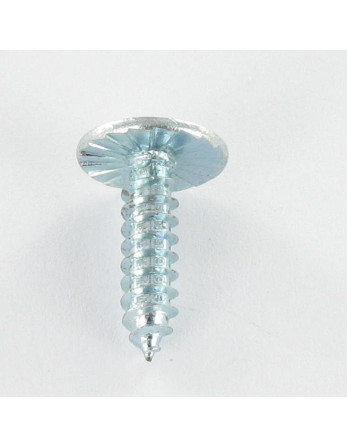 Vis tôle tête cylindrique bombée large Pozi 2.9X6.5 Cranté Acier zingué
