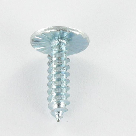 1 x Vis tôle tête cylindrique bombée large Pozi 2.9X6.5 Cranté Acier zingué