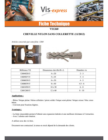 Cheville RAM 5X22 Grise