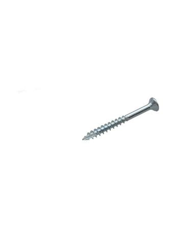Vis bois TEKOR Tête fraisée Cranté 4X40 Filetée sur 24 TORX T20 Diamètre de tête: 7 Acier zingué Pointe