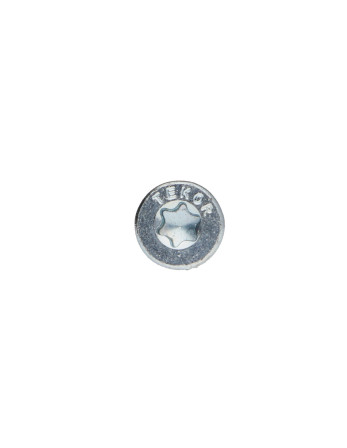 Vis bois TEKOR Tête fraisée Cranté 4X40 Filetée sur 24 TORX T20 Diamètre de tête: 7 Acier zingué Pointe