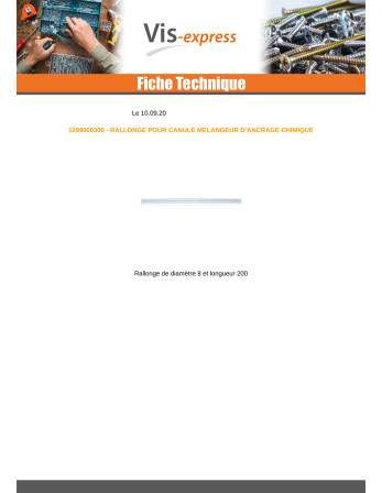 EXTENSION 8X200 Pour CANULE MELANGEUSE