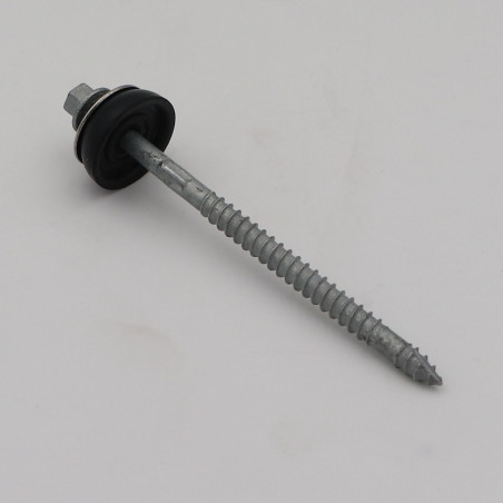 1 x Vis autoperceuse Tête hexagonale TH 6.5X105 Pointe antifendage type 17 Forte tenue à la corrosion Acier galvanisé