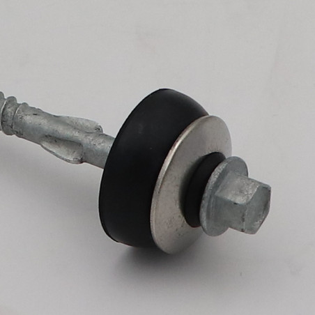 1 x Vis autoperceuse Tête hexagonale TH 6.5X105 Pointe antifendage type 17 Forte tenue à la corrosion Acier galvanisé
