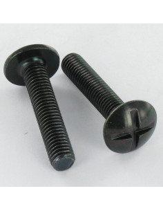 Vis Poelier Fendue En Croix M8X55 Acier zingué noir