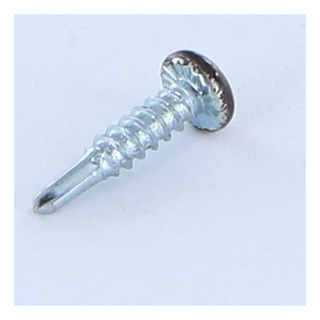 1 x Vis autoperceuse Tête cylindrique bombée TCB Phillips 2.9X13 Filet tôle Acier zingué RAL8019 brun gris