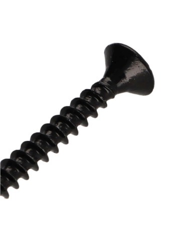 VBA Vis bois agglo Tête fraisée Pozi N°2 4X40 Filetage total Acier zingué noir