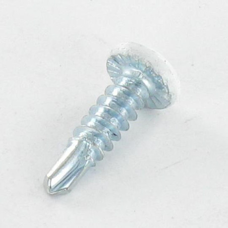 1 x Vis autoperceuse Tête cylindrique bombée TCB Phillips 4.2X16 Acier zingué Laqué blanc 9016