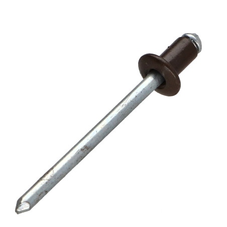 1 x Rivet aveugle Aluminium Tige acier 4X6 Epaisseur de serrage 0.5A 2 Tête Ronde Standard RAL8014 brun sepia