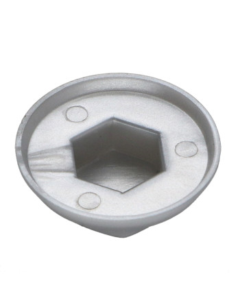 Capuchon Tête hexagonale TH Polyéthylène RAL9006 aluminium blanc pour vis autoperceuse ou tole de diam 4.8-5.5