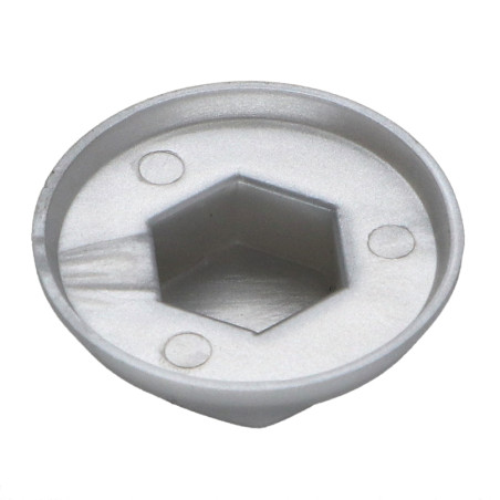 1 x Capuchon Tête hexagonale TH Polyéthylène RAL9006 aluminium blanc pour vis autoperceuse ou tole de diam 4.8-5.5