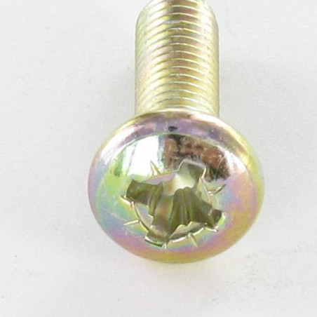 1 x Vis métaux tête cylindrique bombée large Pozi N°2 M5X50 Bichromaté